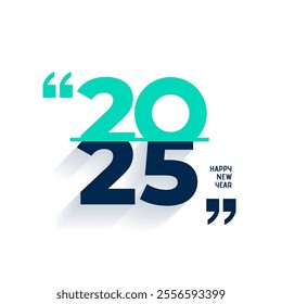 simple happy new year 2025 background design vector