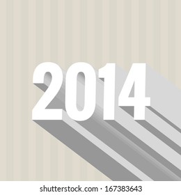 diseño simple y feliz de año nuevo al estilo 3d