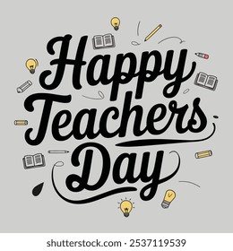 Une simple typographie de la Joyeuse Journée des Enseignants.