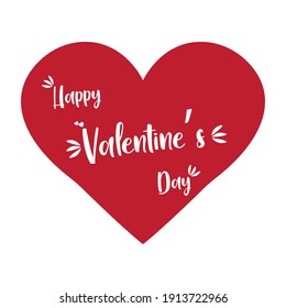 Simple happy valentine's day celebration vector illustration.