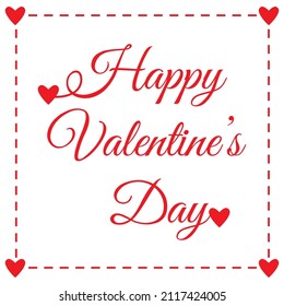 Simple Happy Valentine's Day Illustration