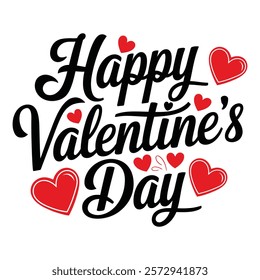 A simple Happy Valentines Day Typography  vector design.