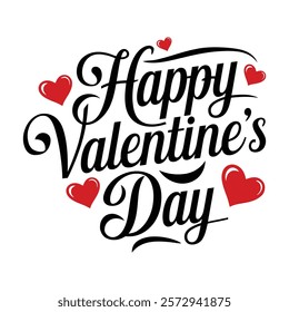 A simple Happy Valentines Day Typography  vector design.