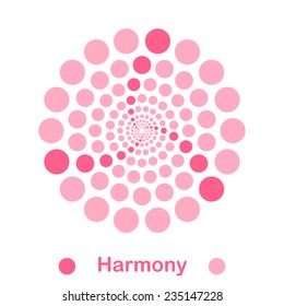 Simple harmony spiral logo conception, 2d illustration, vector, eps 8