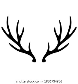 simple hartshorn silhouette vector illustration
