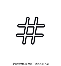 Simple hashtag line icon. Stroke pictogram. Vector illustration isolated on a white background. Premium quality symbol. Vector sign for mobile app and web sites.