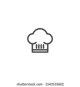 Simple hat chef icon flat design