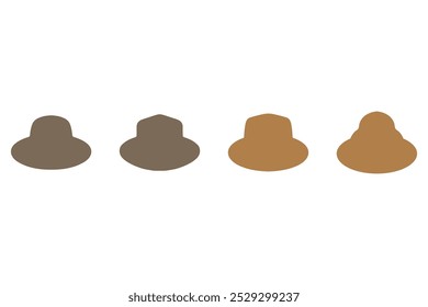 Simple hat icon set. Fashion design
