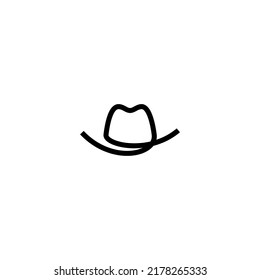 simple hat line art logo template