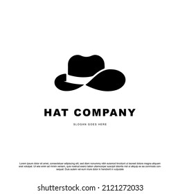 Simple hat logo design vector
