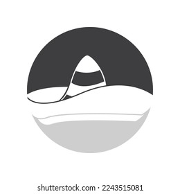 Simple hat  vector design logo icon template