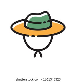 A simple hat vector image for icon, symbol/logo and illustrations.