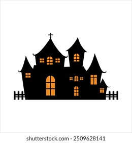 Einfaches Haunted House Design für Halloween Night