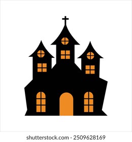 Simple Haunted House Design for Halloween Night