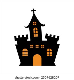 Einfaches Haunted House Design für Halloween Night