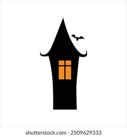 Einfaches Haunted House Design für Halloween Night