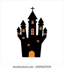 Einfaches Haunted House Design für Halloween Night