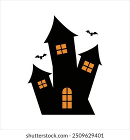 Einfaches Haunted House Design für Halloween Night