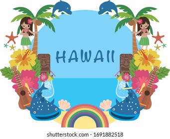 Simple hawaiian illustration image.