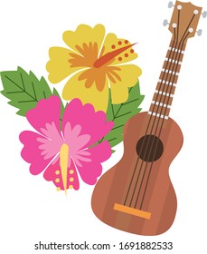 Simple hawaiian illustration image.