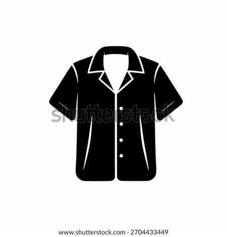 Simple Hawaiian Shirt Icon Vector Illustration Design