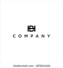 Simple HB BH Logo Design Vector