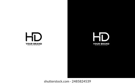 Simple hd letter logo. HD, digital, elegant, modern icons. Graphic vector illustration design