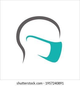 simple head or people with face mask