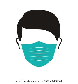 simple head or people with face mask