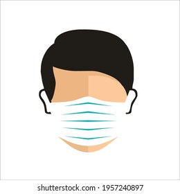simple head or people with face mask