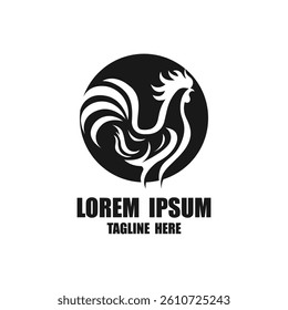 simple head rooster logo design. rooster logo icon design
