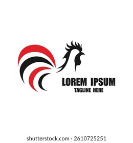 simple head rooster logo design. rooster logo icon design