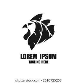 simple head rooster logo design. rooster logo icon design