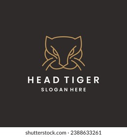 simple head tiger logo design