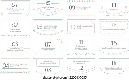 simple headline design colorful dashed line pop color