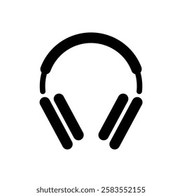 Simple Headphone Headset Line Art Icon Design