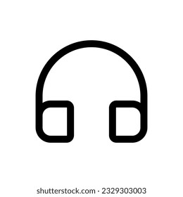 Simple Headphone icon. The icon can be used for websites, print templates, presentation templates, illustrations, etc