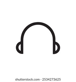 Simple headphone icon line art.