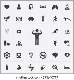 Simple Health Icons Set. Universal Health Icon To Use For Web And Mobile UI, Set Of Basic UI Health Elements