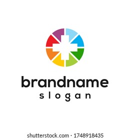 simple health logo design vector