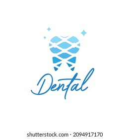 simple health logo, teeth with surrounding wires. suitable for dental health shops and pharmacies