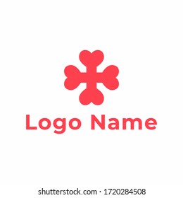 Simple health logo template vector
