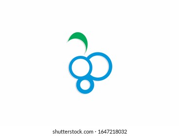 Concepto de diseño del logotipo del símbolo de fruta saludable