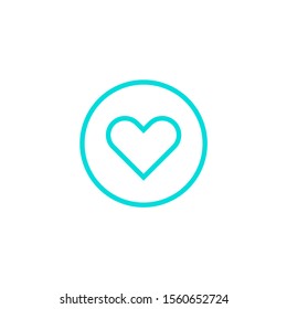 Simple hear or like icon flat design for user interface