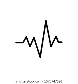 Simple heart beat line icon. Stroke pictogram. Vector illustration isolated on a white background. Premium quality symbol. Vector sign for mobile app and web sites.