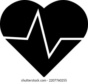 Simple heart beat line icon. Stroke pictogram. Vector illustration isolated on a white background..eps

