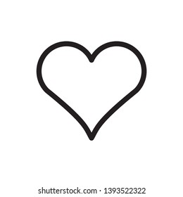Simple heart decorative sign symbol of love or celebration valentines day. EPS 10, editable line stroke