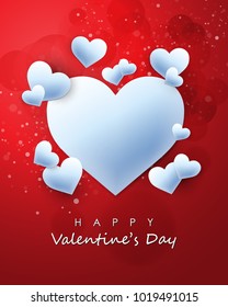 Simple Heart Design Vector Background Eps 10