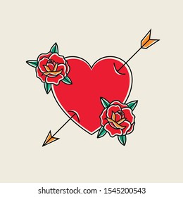 simple heart drawing design illustration