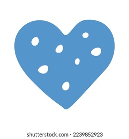 A simple heart drawn by hand. vector illustration
